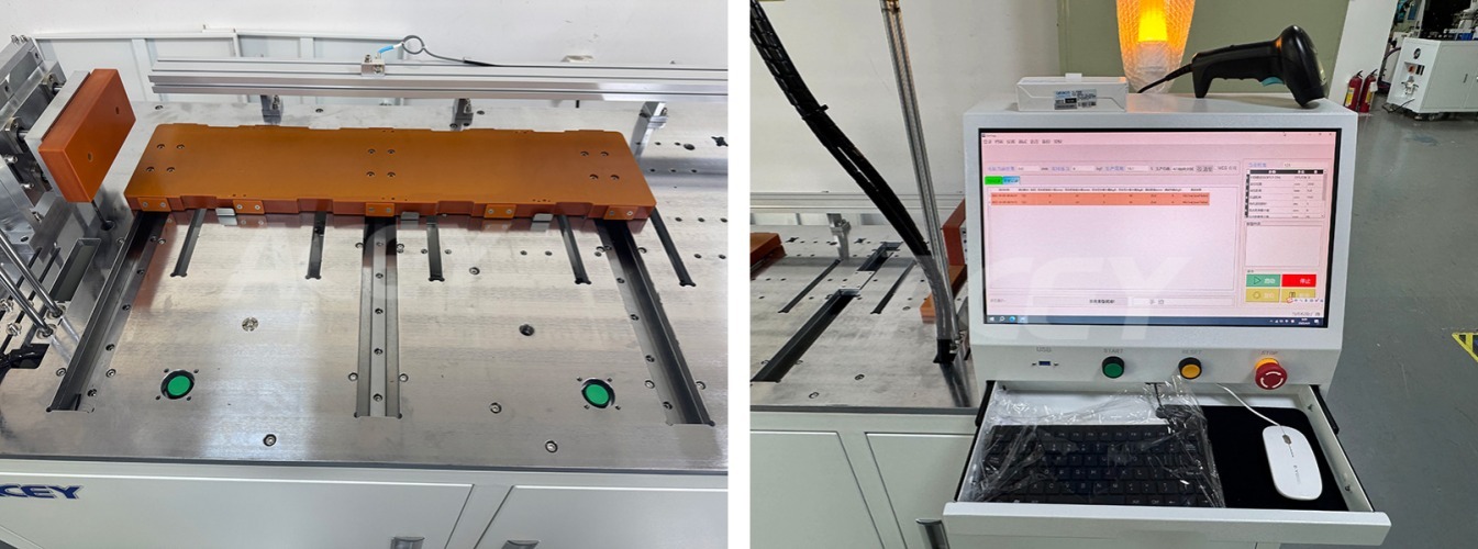 1200mm 500Kg Pressure Prismatic Battery Pack Stacking And Compression ...