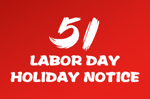 latest company news about 2026 Labor Day Holiday Notice
