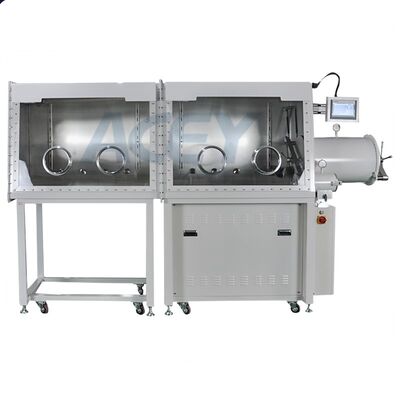 Bon prix Boîte à gants à vide en acier inoxydable à double station avec système de purification des gaz en ligne