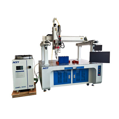 Harga yang bagus 2000W Prismatic Battery Pack Automatic Fiber Laser Welder Untuk Baterai Lithium Ion on line