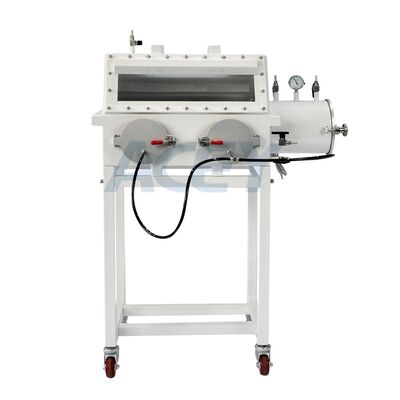 Buon prezzo Acciaio inossidabile 304 Gas inerte Isolamento camera a vuoto Guanto Box per batteria cilindrica in linea